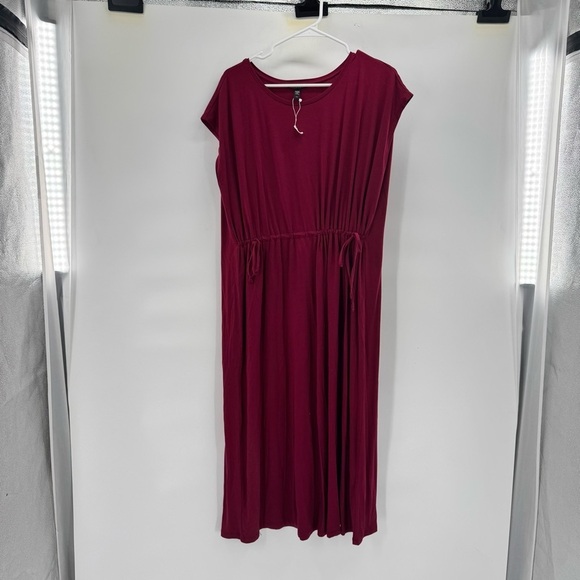 Eileen Fisher Elegant Burgundy Dress size L - Picture 5 of 7